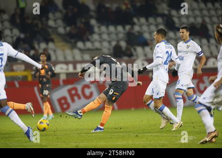 Turin, Italien. November 2023. Während des Italienischen Cups 23/24, Fußballspiel zwischen Torino FC und Frosinone am 2. November 2023 im Stadio Olimpico Grande Torino, Turin, Italien. Foto Nderim Kaceli Credit: Unabhängige Fotoagentur/Alamy Live News Stockfoto