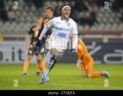 Turin, Italien. November 2023. Während des Italienischen Cups 23/24, Fußballspiel zwischen Torino FC und Frosinone am 2. November 2023 im Stadio Olimpico Grande Torino, Turin, Italien. Foto Nderim Kaceli Credit: Unabhängige Fotoagentur/Alamy Live News Stockfoto