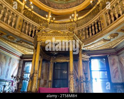 Das Innere der spanischen Synagoge von Venedig (Scuola Ponentina o Spagnola) ist eine Synagoge im ehemaligen Ghetto von Venedig. Befindet sich im Campo delle SC Stockfoto