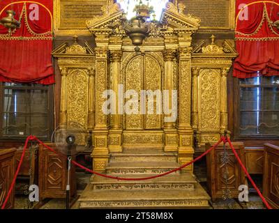 Das Innere der spanischen Synagoge von Venedig (Scuola Ponentina o Spagnola) ist eine Synagoge im ehemaligen Ghetto von Venedig. Befindet sich im Campo delle SC Stockfoto