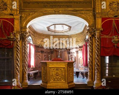 Das Innere der spanischen Synagoge von Venedig (Scuola Ponentina o Spagnola) ist eine Synagoge im ehemaligen Ghetto von Venedig. Befindet sich im Campo delle SC Stockfoto