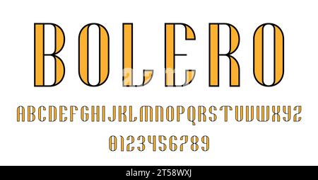 Satz von Alphabeten font Buchstaben und Zahlen moderne abstrakte Design Vector Illustration Stock Vektor