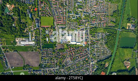 Luftaufnahme, Werries, Maxi-Park, Maximilian Park, Freiherr-vom-Stein-Gymnasium, Uentrop, Hamm, Ruhrgebiet, Nordrhein-Westfalen, Deutschland, DE, Europa, Stockfoto