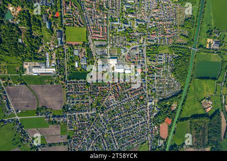 Luftaufnahme, Werries, Maxi-Park, Maximilian Park, Freiherr-vom-Stein-Gymnasium, Uentrop, Hamm, Ruhrgebiet, Nordrhein-Westfalen, Deutschland, DE, Europa, Stockfoto