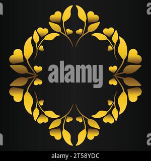 goldenes Love-Design Stock Vektor