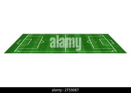 Fußballfeld. Fußballstadion. Hintergrund grünes Gras mit Linie bemalt. Sport spielen. Bodenperspektive bg. Pechgrün. Struktur des Grundmusters Stock Vektor