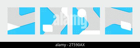 Soziale Medien veröffentlichen quadratische Vorlagen Stock Vektor