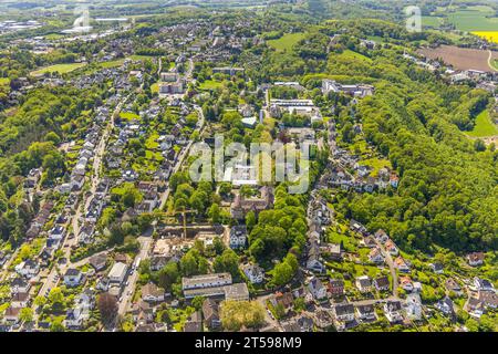 Aus der Vogelperspektive, Volmarstein Kliniken, Volmarstein Friedhof, Volmarstein Johanna Helenen Haus Evangelische Stiftung, Baustelle und Neubau Stockfoto