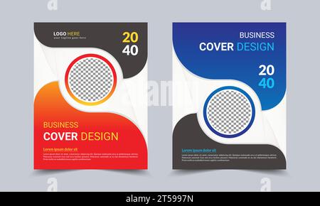 Cover Für Unternehmensbücher, Broschüren, Flyer, Broschüren, Broschüren, Zeitschriften, Poster, Jahresberichte, Portfolios, Banner und Website-Designvorlage. Stock Vektor