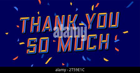 Vielen Dank für Thanksgiving Day. Helles Poster mit Textbeschriftung Vielen Dank für Thanksgiving Day. Briefe Danke für Happy Thanksgiving Day Banner, Satz auf Hintergrund. Vektorabbildung Stock Vektor
