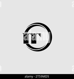 Letters RR einfache kreisförmige Logovektorgrafik Stock Vektor