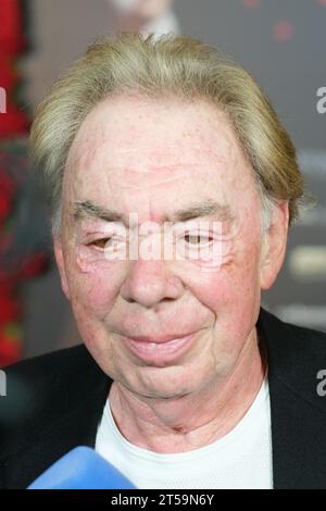 Die Premiere des Musicals „das Phantom der Oper“ im Alveniz Theater in Madrid, 3. Oktober 2023, Spanien mit: ANDREW LLOYD WEBBER Where: Madrid, Spain Wann: 03 Okt 2023 Credit: Oscar Gonzalez/WENN Stockfoto