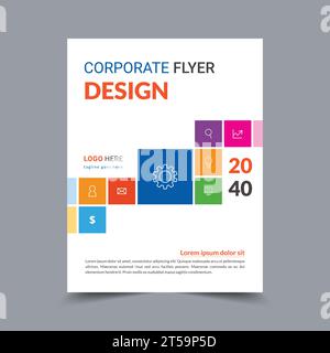 Infoblätter Für Unternehmen, Bucheinbände, Broschüren, Broschüren, Broschüren, Zeitschriften, Designvorlagen für Poster, Jahresberichte, Portfolios und Banner. Stock Vektor