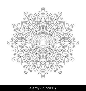 Rotation Radiant Reverie Malbuch Mandala Seite für KDP Buch Innenraum, Fähigkeit zum Entspannen, Gehirn Erfahrungen, Harmonic Haven, friedliche Porträts, Stock Vektor