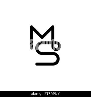 Ms-Logo, MS-Monogramm, ursprüngliches MS-Logo, MS-Logo, Symbol, Vektor Stock Vektor
