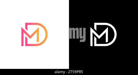 MD-Logo, MD-Monogramm, Initial MD-Logo, Letter MD-Logo, Symbol, Vektor Stock Vektor