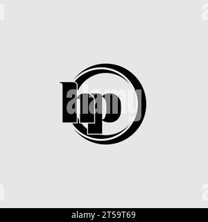 Letters HP Simple Circle Linked Line Logo Vektorgrafik Stock Vektor