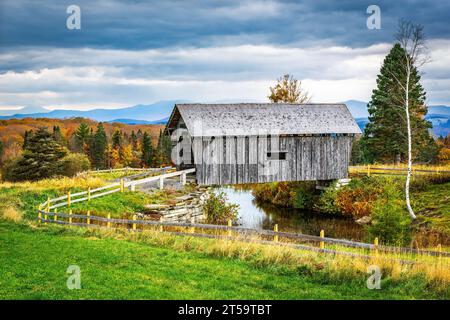 AM Foster überdachte Brücke in Vermont Stockfoto