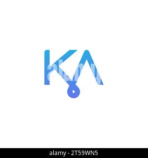 KA-Logo, KA-Monogramm, KA-Initiallogo, KA-Letter-Logo, Symbol, Vektor Stock Vektor