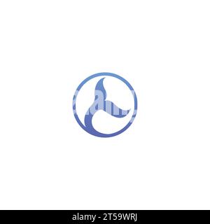 Whale Tail Logo Vektor. Walsymbol Stock Vektor