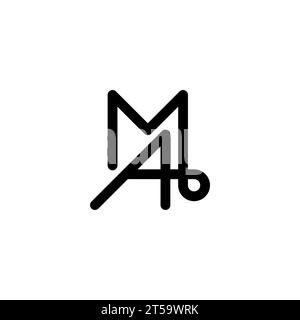 MA AM-Logo, AM MA-Monogramm, Initial MA AM-Logo, Letter AM MA-Logo, Symbol, Vektor Stock Vektor