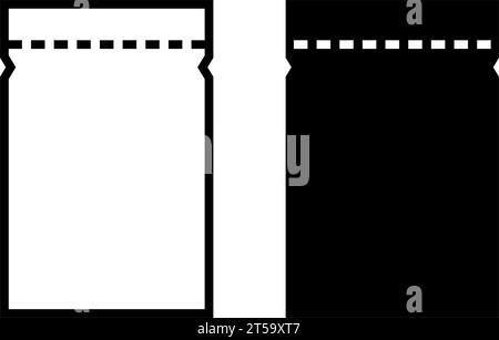 Einfaches Design mit Reißverschluss-Tasche Stock Vektor