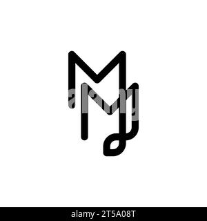 MM-Logo, MM-Monogramm, anfängliches MM-Logo, Buchstabe MM-Logo, Symbol, Vektor Stock Vektor
