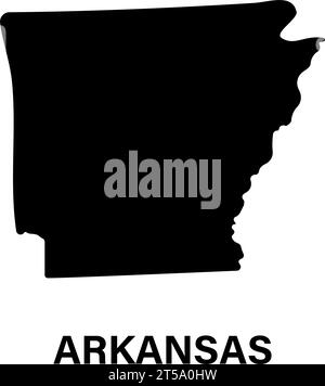 Silhouettensymbol für die State Map von Arkansas Stock Vektor