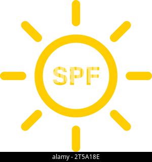 Einfaches Design mit SPF-SUN-Symbol Stock Vektor