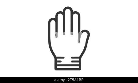 Handfläche, Hand-Symbol-Vektor, gefülltes flaches Zeichen, solides Piktogramm isoliert auf weiß, Logo-Illustration. Stock Vektor