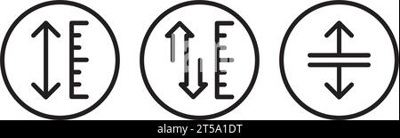 Symbolsatz für einstellbare Höhe Stock Vektor