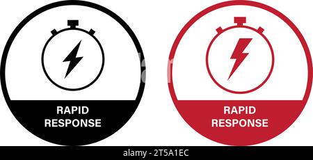 Zeitschaltuhr für schnelle Reaktion mit Blinksymbol Stock Vektor