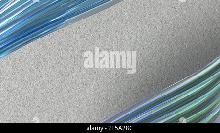 3D-Rendering abstrakter Hintergrund des Luxusglases elegantes und modernes 3D-Rendering abstrakter Hintergrund des Luxusglases hergestellt mit transparentem welligen modernen Stockfoto