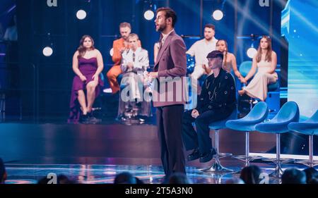 Stockholm, Schweden. November 2023. Stockholm, NEP Studios, Schweden, 11 3 2023, Idol Fridays Final 5. Quelle: Daniel Bengtsson/Alamy Live News Stockfoto