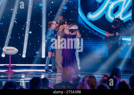 Stockholm, Schweden. November 2023. Stockholm, NEP Studios, Schweden, 11 3 2023, Idol Fridays Final 5. Quelle: Daniel Bengtsson/Alamy Live News Stockfoto