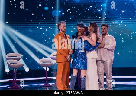 Stockholm, Schweden. November 2023. Stockholm, NEP Studios, Schweden, 11 3 2023, Idol Fridays Final 5. Quelle: Daniel Bengtsson/Alamy Live News Stockfoto