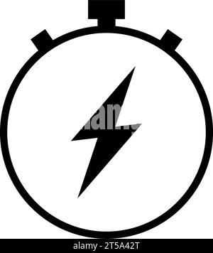 Zeitschaltuhr für schnelle Reaktion mit Blinksymbol Stock Vektor