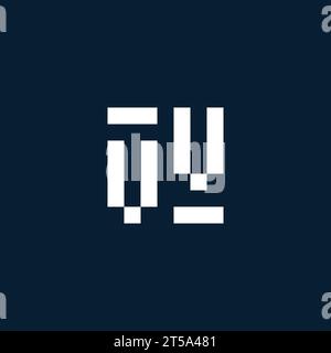 VV-Initial-Monogramm-Logo mit geometrischen Design-Ideen Stock Vektor