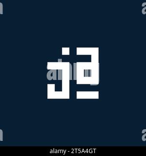 JA Initial Monogramm-Logo mit geometrischen Design-Ideen Stock Vektor