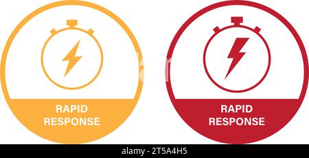 Zeitschaltuhr für schnelle Reaktion mit Blinksymbol Stock Vektor