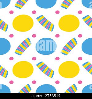 Heller abstrakter mehrfarbiger Hintergrund. Nahtlose Illustration. Tapeten, Stoff oder Papier. Urlaub Stock Vektor