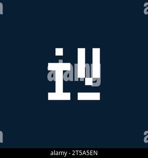 IV anfängliches Monogramm-Logo mit geometrischen Design-Ideen Stock Vektor