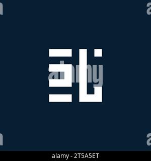 ZL Initial Monogramm-Logo mit geometrischen Design-Ideen Stock Vektor