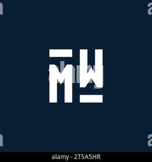 MW Initial Monogramm-Logo mit geometrischen Design-Ideen Stock Vektor