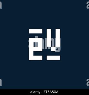 EV Initial Monogramm-Logo mit geometrischen Design-Ideen Stock Vektor