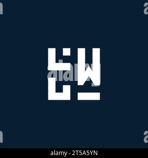 TW Initial Monogramm-Logo mit geometrischen Design-Ideen Stock Vektor