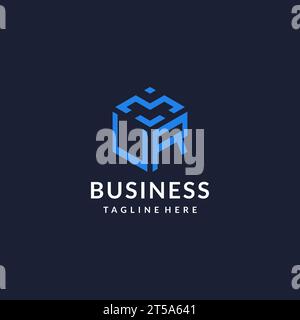 UR-Logo-Sechseck-Designs, Bestes Monogramm-Initiallogo mit sechseckiger Form, Inspiration für Design-Ideen Stock Vektor