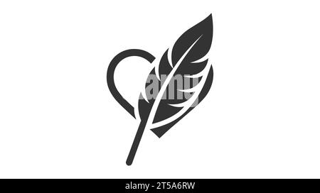 Love Letter Schreibsymbol isoliert auf weißem Hintergrund. Stock Vektor