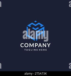 LA-Logo-Sechseck-Designs, Bestes Monogramm-Initiallogo mit sechseckiger Form, Inspiration für Design-Ideen Stock Vektor