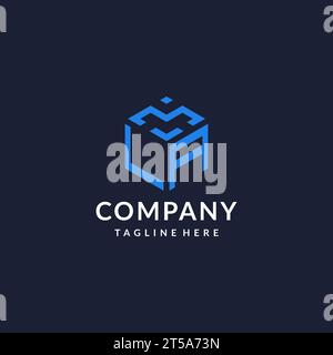 LA-Logo-Sechseck-Designs, Bestes Monogramm-Initiallogo mit sechseckiger Form, Inspiration für Design-Ideen Stock Vektor
